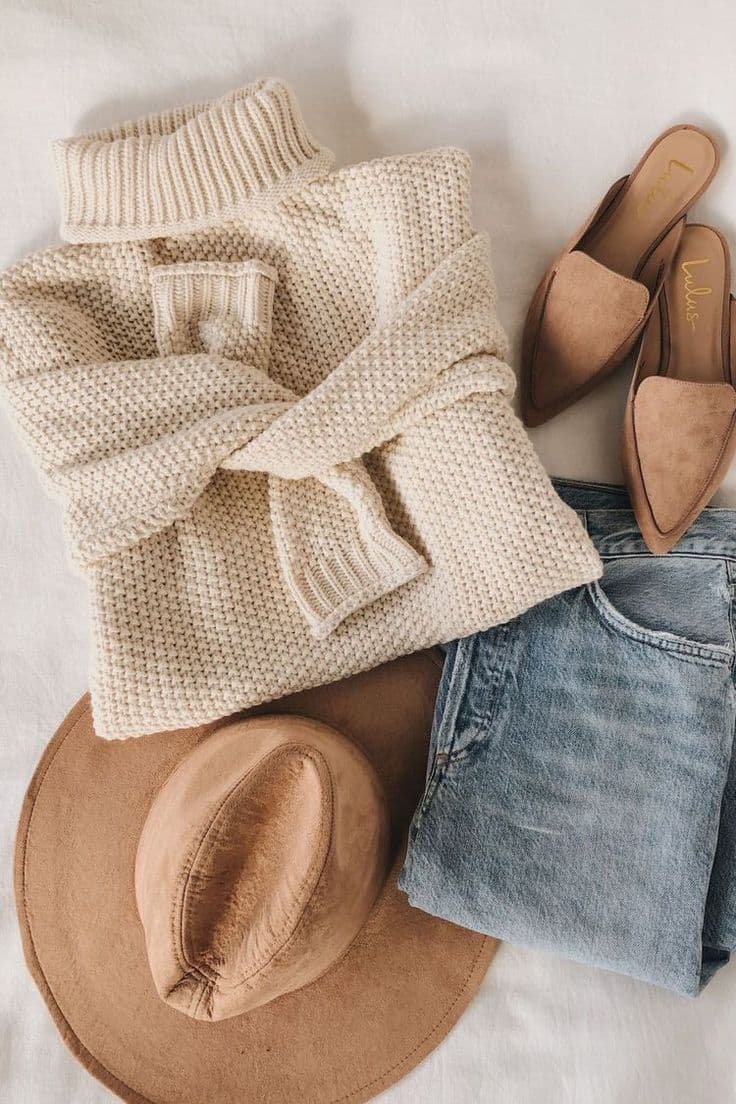Cozy lifestyle flatlay